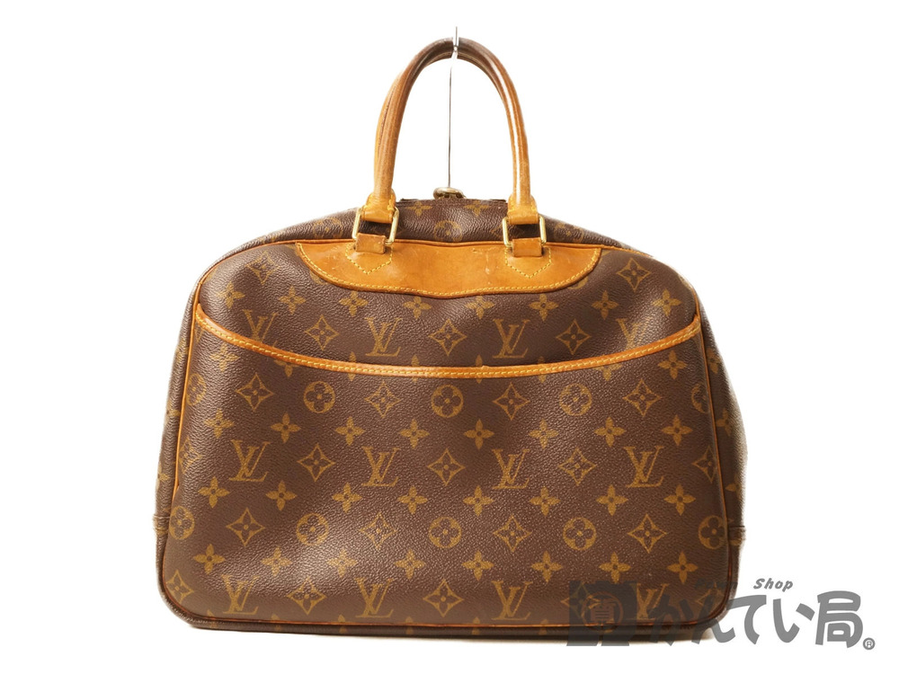Louis Vuitton Deauville Boston Bag Leather Brown